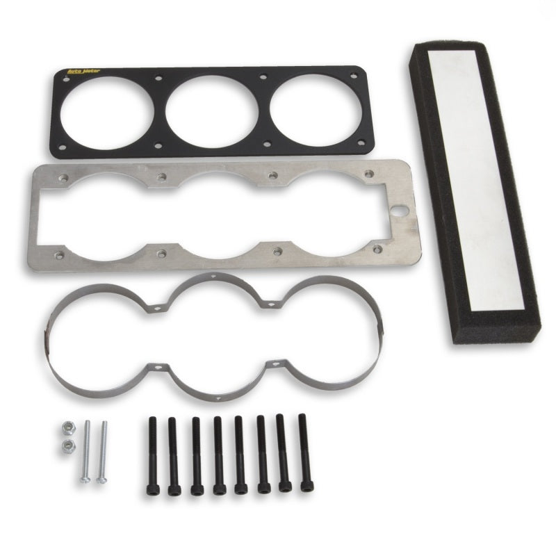 Autometer 87-93 Ford Mustang Black Triple 2-5/8in Gauge Cage 50100