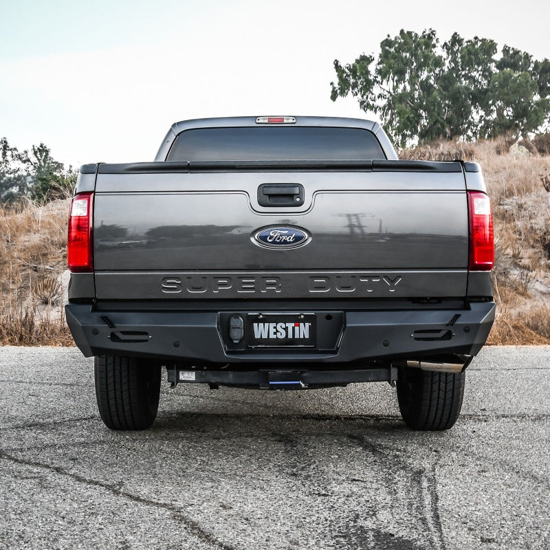 Westin 11-16 Ford F-250/350/450/550 Super Duty Pro-Series Rear Bumper - Textured Black Westin