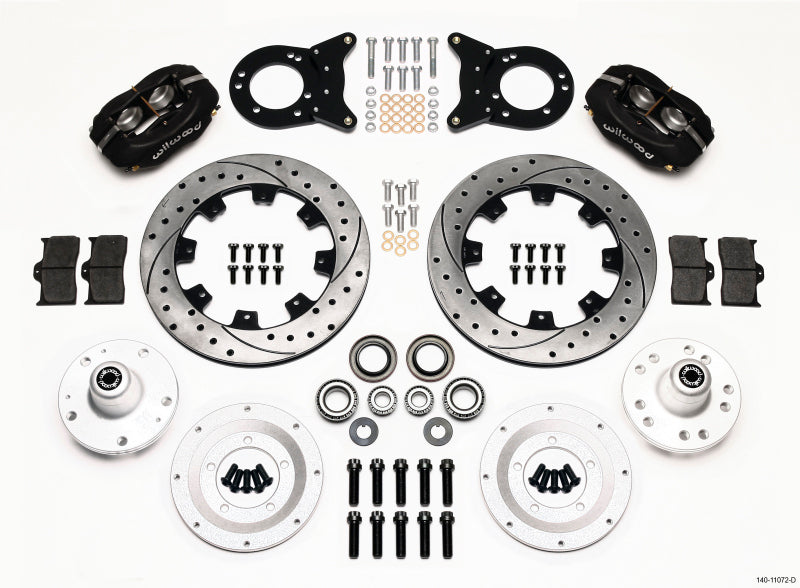 Wilwood Forged Dynalite Front Kit 12.19in Drilled 1965-1969 Mustang Disc & Drum Spindle Wilwood