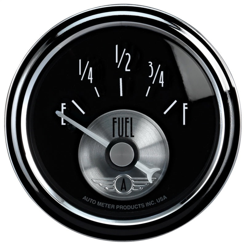 AutoMeter Gauge Fuel Level 2-1/16in. 240 Ohm(e) to 33 Ohm(f) Elec Prestige Blk. Diamond 2016