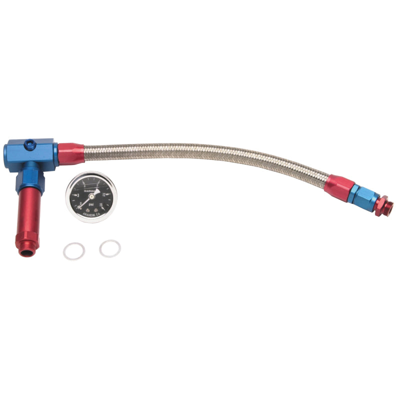 Russell -6 AN ProFlex Carb Inlet Kit Demon with Gauge Red / - 641260