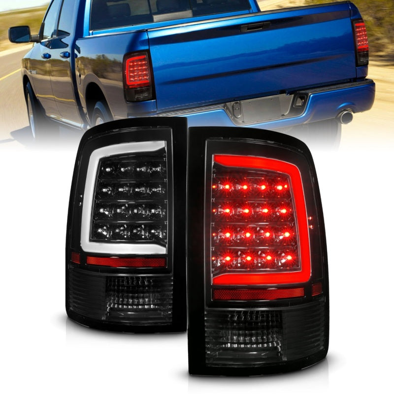 ANZO DODGE RAM 1500 09-18 / RAM 2500/3500 10-18 LED TAIL LIGHTS BLACK CLEAR LENS W/ SEQUENTIAL (NOT FOR OE LED TAIL LIGHT MODELS) - 311452