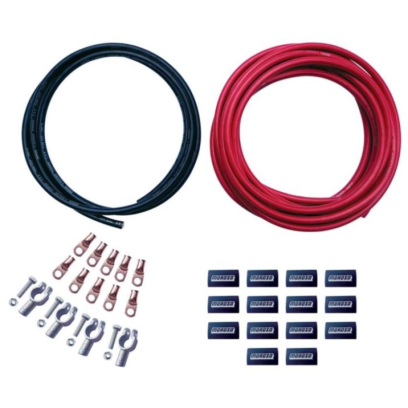 Moroso Remote Dual Batteries Crimp On Terminals Battery Cable Kit Moroso