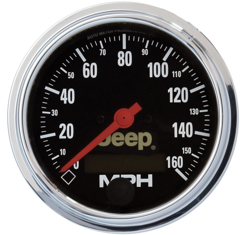 Autometer Jeep 3.375 In-Dash 0-160 MPH Electrical Speedometer Gauge - Programmable 880244