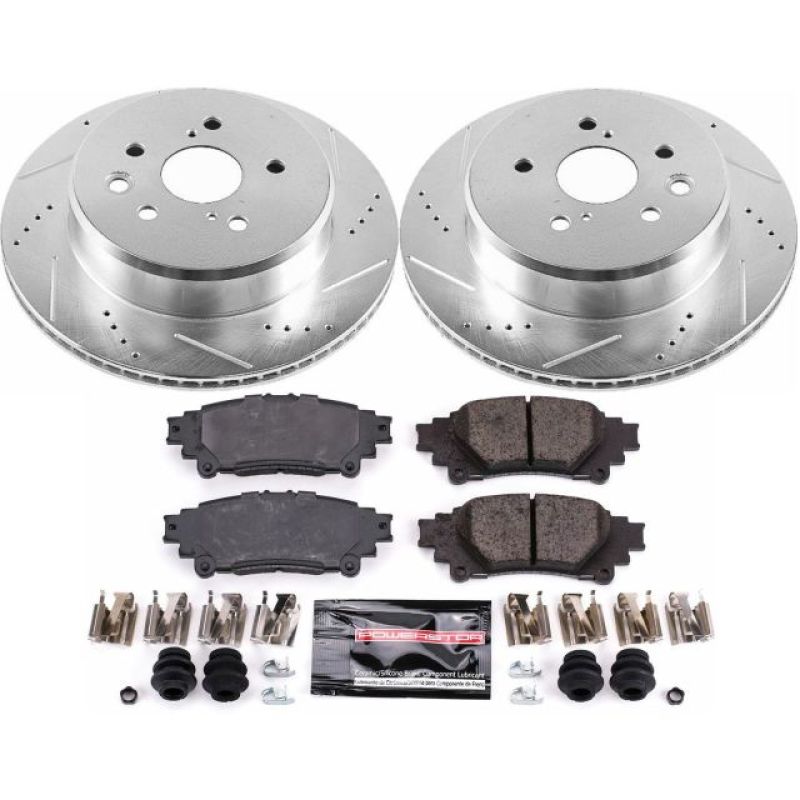Power Stop 13-19 Lexus GS350 Rear Z23 Evolution Sport Brake Kit PowerStop