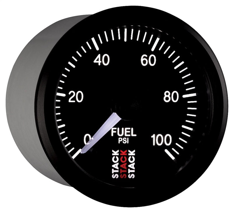 Autometer Stack 52mm 0-100 PSI 1/8in NPTF Male Pro Stepper Motor Fuel Pressure Gauge - Black ST3306