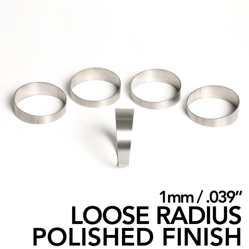 Ticon 2.0in 45° 2D CLR 1mm/.039in Wall Polished Titanium Pie Cuts 5pk