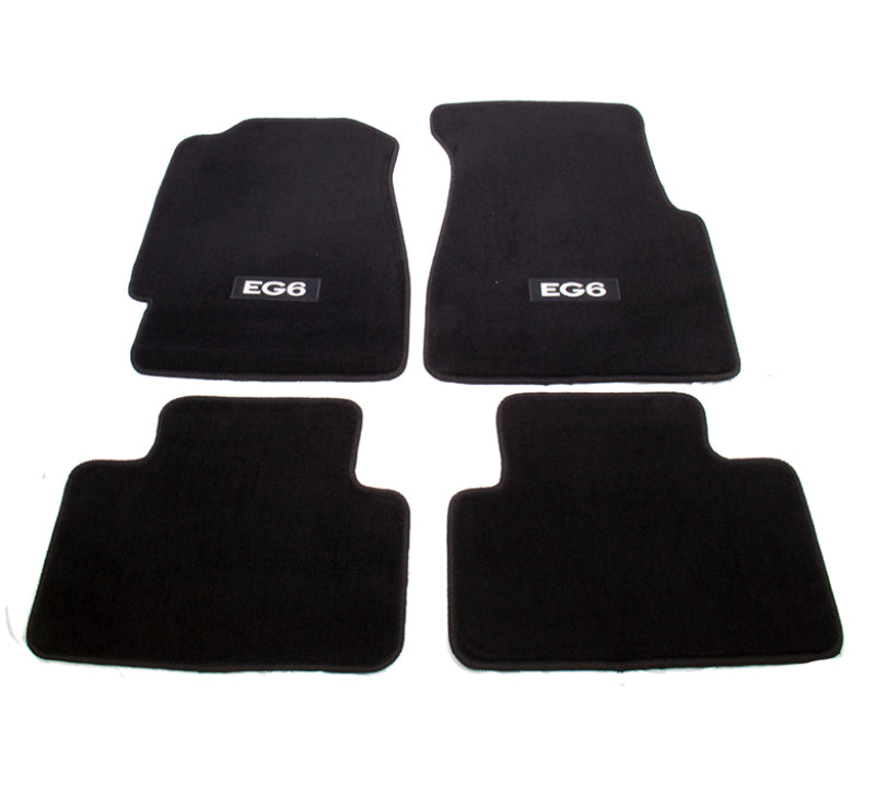 NRG Innovations EG6 Logo Carpet Floor Mats for 1992-1995 Honda Civic 2-Door - 4-Piece – FMR-120