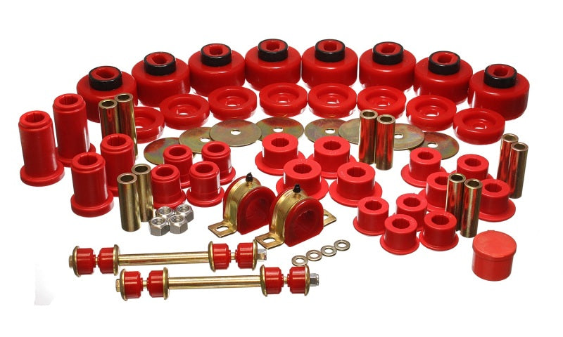 Energy Suspension 01-06 Chevy Silverado 4WD Red Hyper-flex Master Bushing Set - eliteracefab.com
