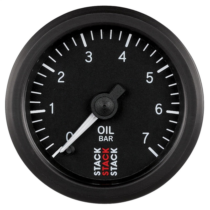 Autometer Stack 52mm 0-7 Bar M10 Male Pro Stepper Motor Oil Pressure Gauge - Black ST3301