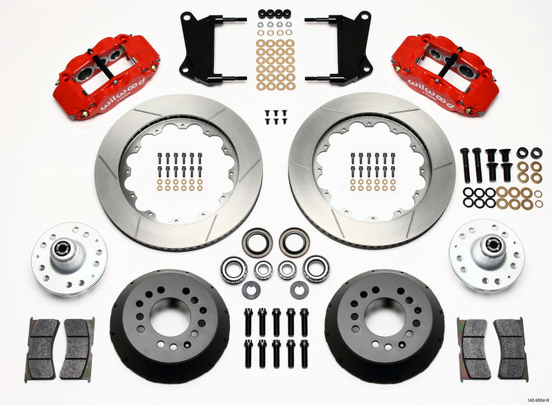 Wilwood Narrow Superlite 6R Front Hub Kit 14.00in Red 67-69 Camaro 64-72 Nova Chevelle Wilwood