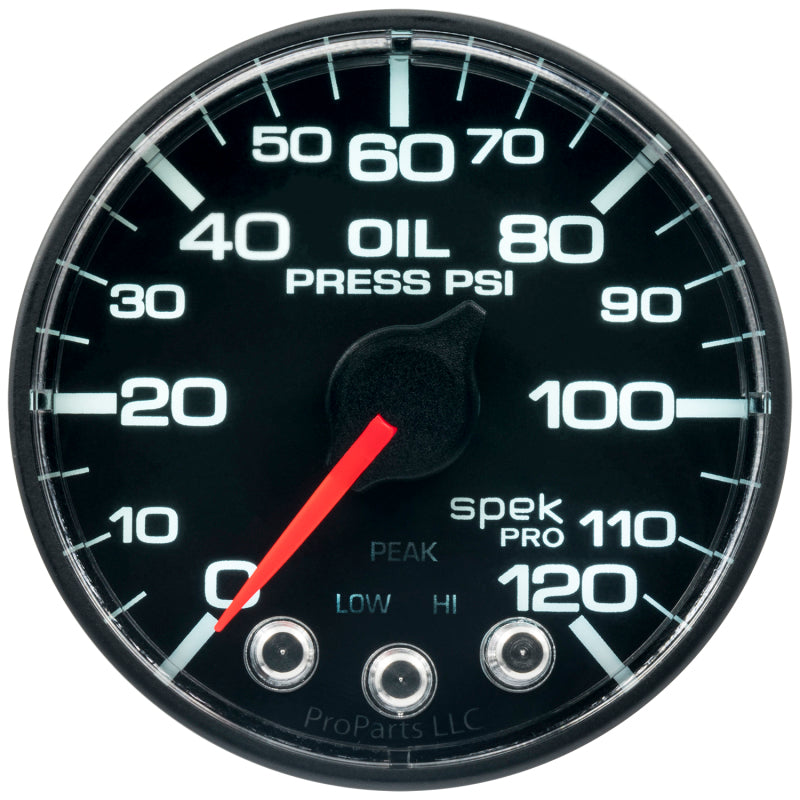 Autometer Spek-Pro 52.4mm 0-120 PSI Digital Stepper Motor Oil Pressue Gauge P325328