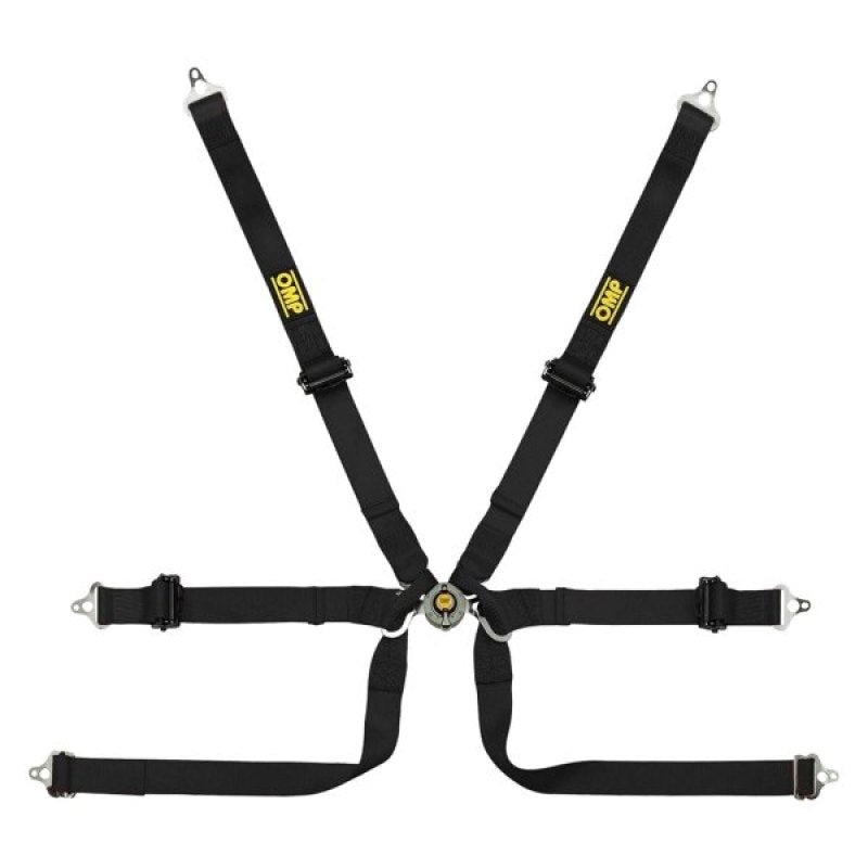 OMP TECNICA 2" Formula 6-Point Racing Harness - Black - FIA 8853-2016 - DA0-0206-A01-071
