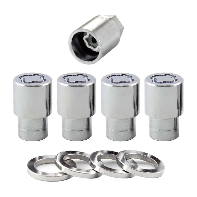 McGard Wheel Lock Nut Set - 4pk. (Reg. Shank Seat) M12X1.5 / 13/16 Hex / 1.38in. Length - Chrome - eliteracefab.com