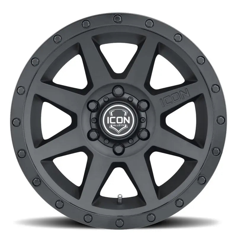 ICON Rebound 17x8.5 5x150 25mm Offset 5.75in BS 110.1mm Bore Double Black Wheel ICON