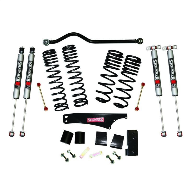Skyjacker 2007-2018 Jeep Wrangler JK 4 Door 4WD Long Travel 3.5in-4in Lift Kit w/M95 Monotube Shocks - eliteracefab.com
