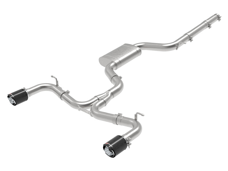 aFe MACH Force-Xp 3 IN to 2-1/2 IN Stainless Steel Cat-Back Exhaust Carbon Volkswagen GTI 15-17 aFe