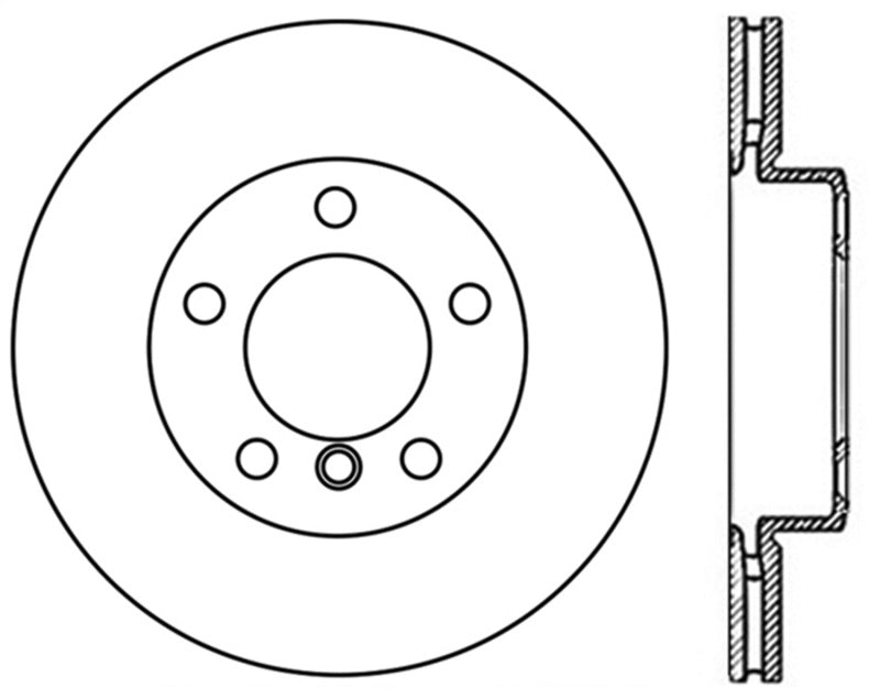 StopTech Sport Slotted (CRYO) 10-15 BMW X1 Front Right Rotor Stoptech