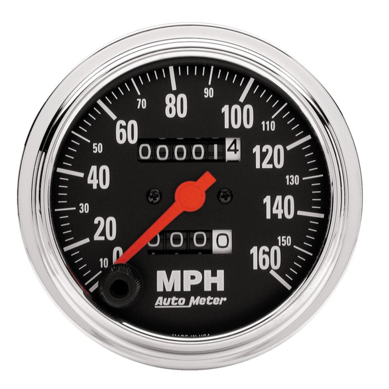 AutoMeter Gauge Speedometer 3-3/8in. 160MPH Mechanical Traditional Chrome 2494