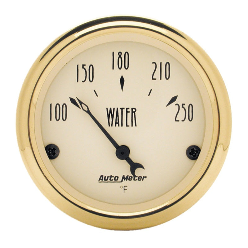AutoMeter Gauge Water Temp 2-1/16in. 250 Deg. F Elec Golden Oldies 1538