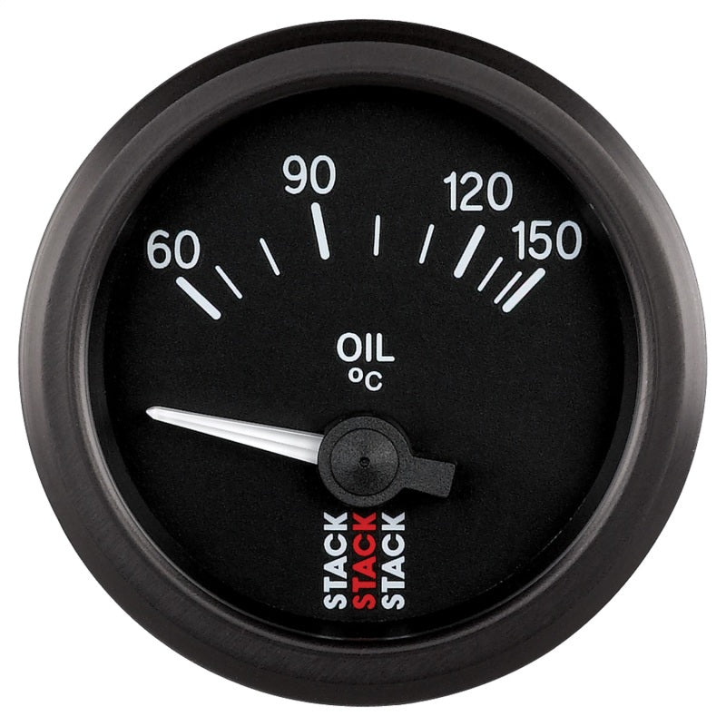 Autometer Stack 52mm 60-150 Deg C M10 Male Electric Oil Temp Gauge - Black ST3209