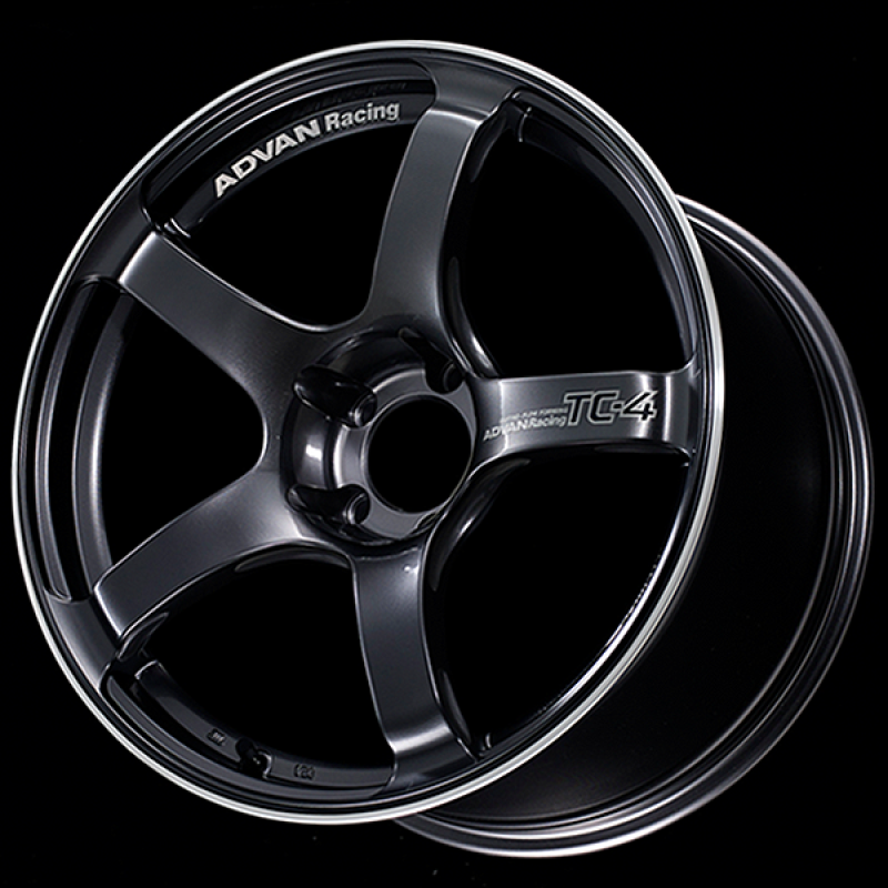 ADVAN Racing TC-4 18x9.5 +45 5x120 Wheel - Black Gunmetallic & Ring - YAD8J45WBGR