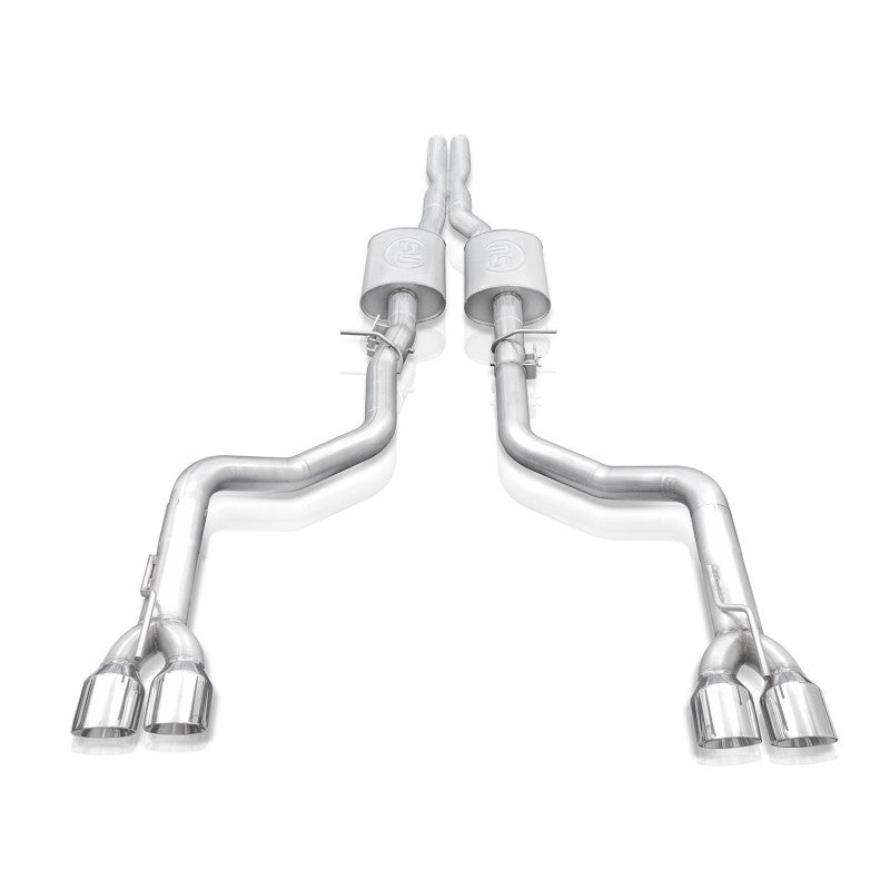 Stainless Works 15-19 Dodge Challenger 6.2L/6.4L Hemi 3in Redline Catback X-Pipe w/4in Quad Tips Stainless Works
