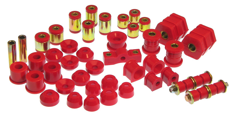 Prothane Total Vehicle Suspension Bushing Kit for 1999–2000 Honda Civic Si w/o Upper C-Arm Bushings, Red – 8-2016