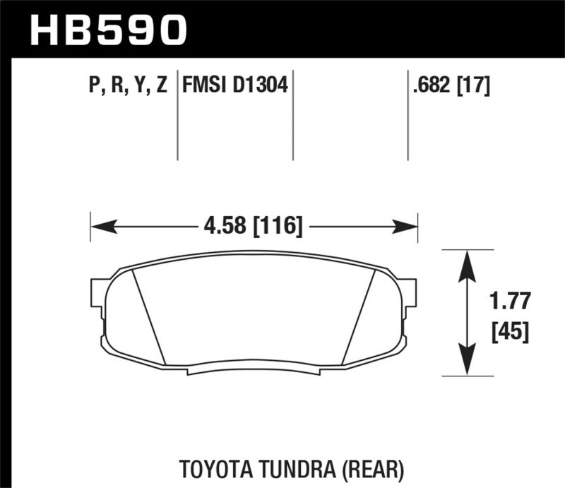 Hawk Performance HP+ Brake Pads - HB590N.682 Hawk Performance