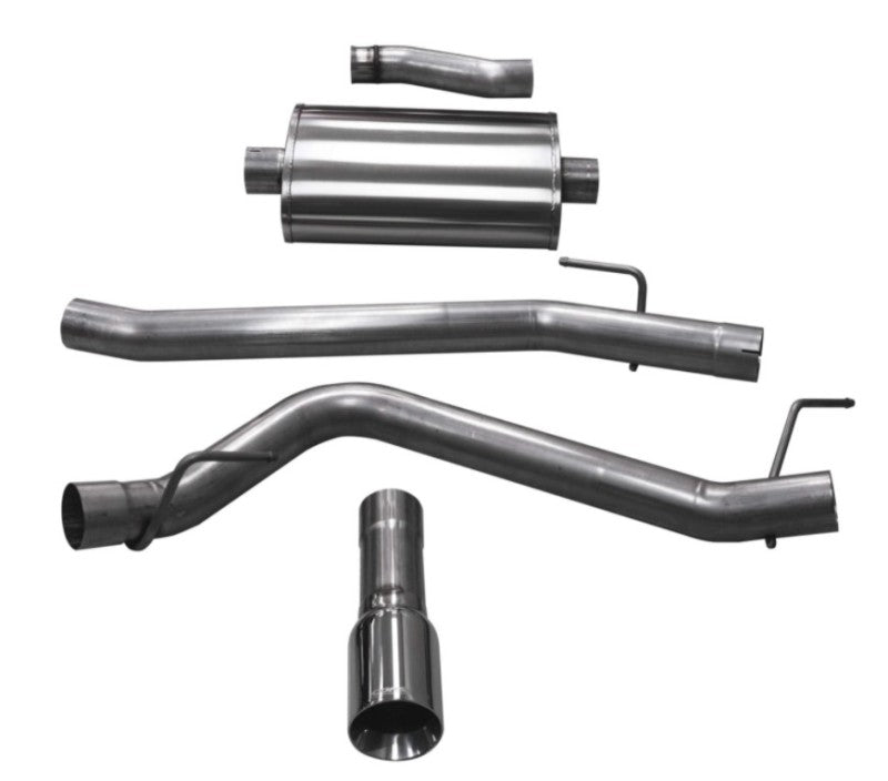 Corsa 2020 Jeep Gladiator JT 3.6L, Single Side Exit Cat-Back Exhaust w/ Single 4in Polished Tip CORSA Performance