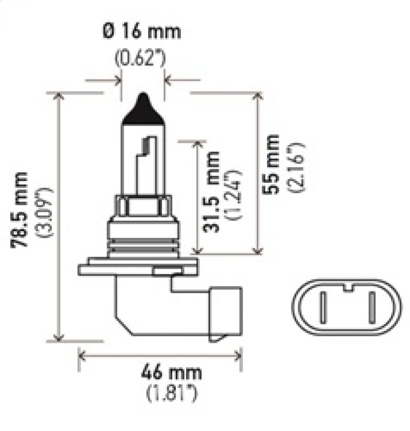 Hella 9006 12V 55W Halogen Bulb - eliteracefab.com
