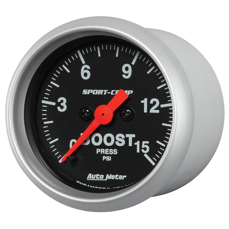 Autometer 2-1/16in 15PSI Boost Digital Stepper Motor Sport-Comp Gauge 3350
