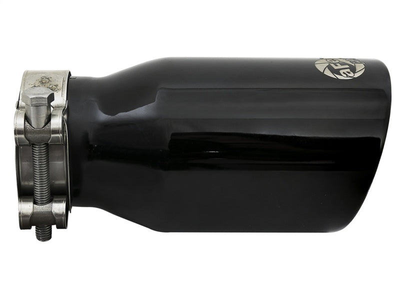 aFe MACH Force-Xp Universal 409 SS Single-Wall Clamp-On Exhaust Tip - Black aFe