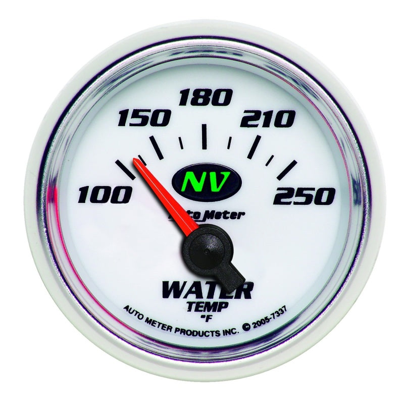 AutoMeter Gauge Water Temp 2-1/16in. 100-250 Deg. F Electric NV 7337