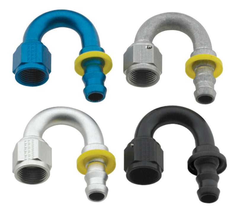 Fragola Performance Systems 218010-BL - 8000 Series Push-Lite Race Hose End - 180 Degree Fragola