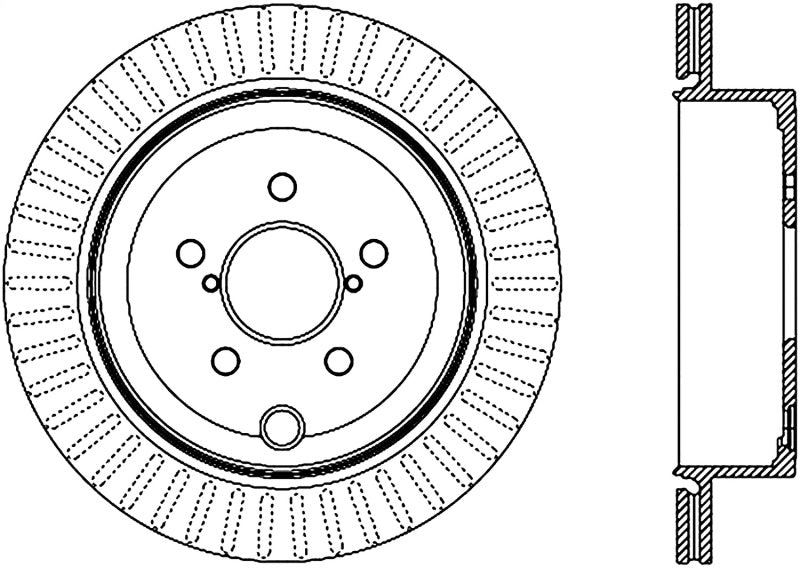 StopTech Power Slot 13 Scion FR-S / 13 Subaru BRZ Rear Left Cryo Slotted Rotor Stoptech