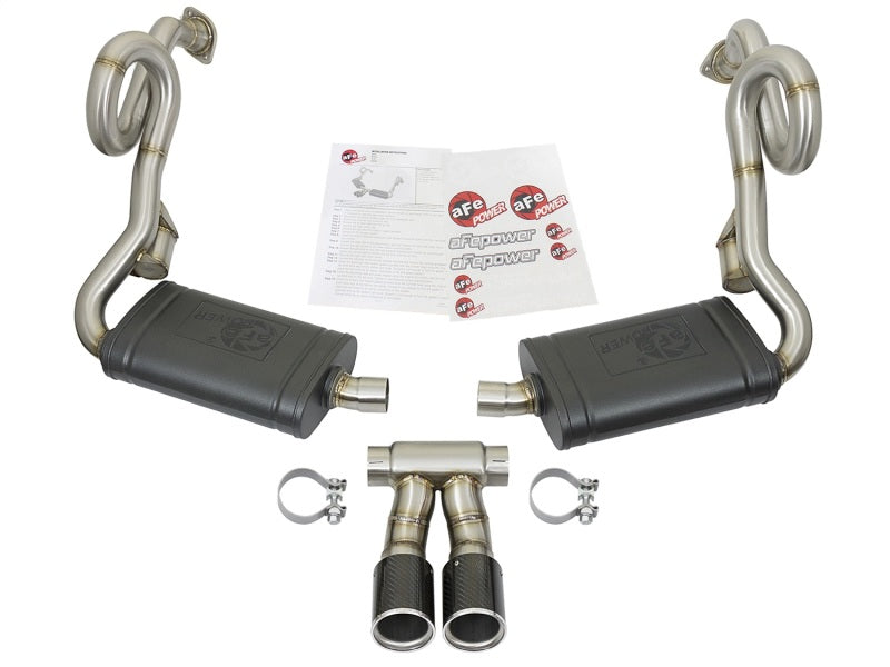 aFe MACHForce-Xp 2in 304 SS Cat-Back Exhaust w/Carbon Fiber Tips 13-16 Porsche Boxster 2.7L/3.4L aFe