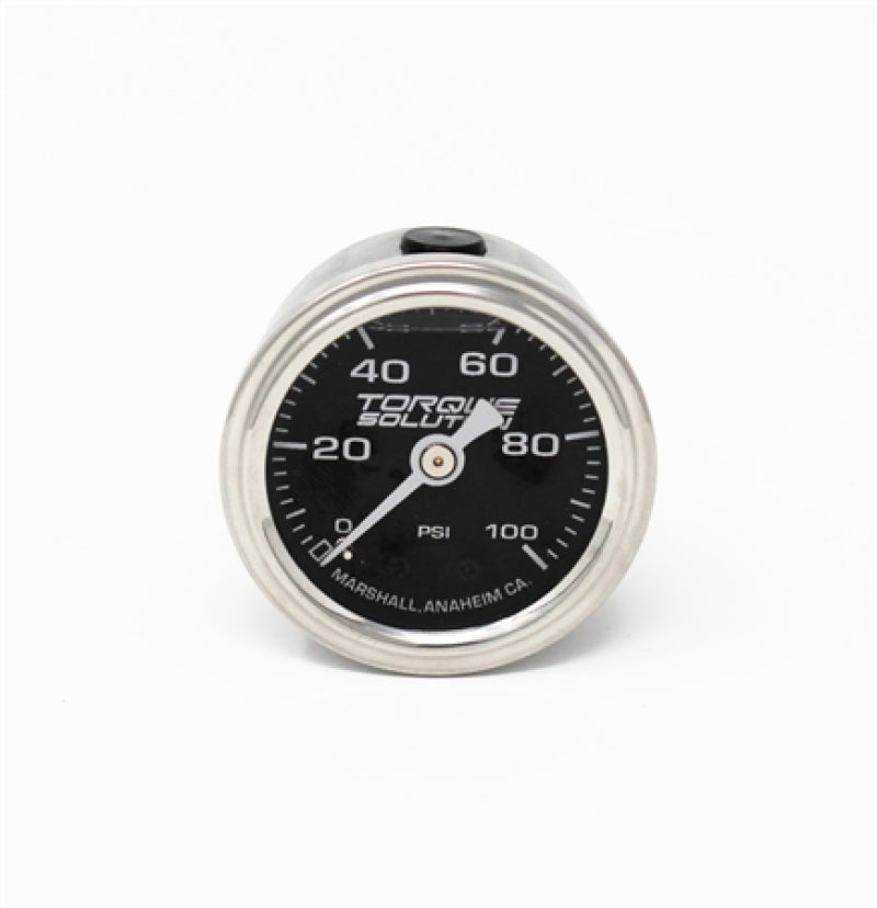 Torque Solution Fuel Pressure Gauge for 100 PSI 1/8 NPT - TS-FPG-100