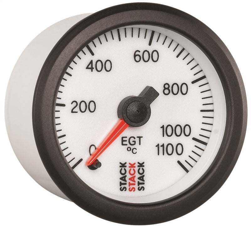Autometer Stack 52mm 0-1100 Deg C Pro Stepper Motor Exhaust Gas Temp Gauge - White ST3363