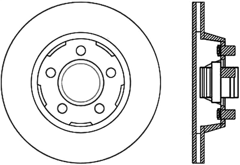 StopTech 64-67 Ford Mustang Cryo Slotted Front Left Sport Brake Rotor Stoptech
