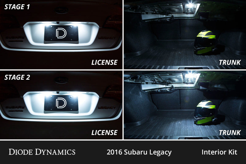 Diode Dynamics 10-14 Subaru Legacy Interior LED Kit Cool White Stage 2 Diode Dynamics