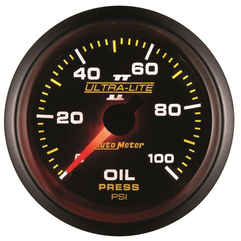 Autometer Ultra-Lite II 52mm 0-100 PSI Mechanical Oil Pressure Gauge 4921