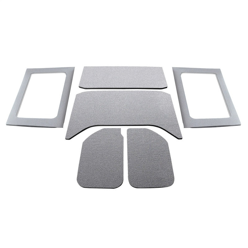 DEI 11-18 Jeep Wrangler JK 4-Door Boom Mat Complete Headliner Kit - 6 Piece - Gray DEI