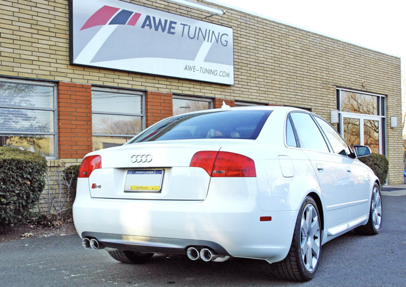 AWE Tuning Audi B7 S4 Touring Edition Exhaust - Polished Silver Tips AWE Tuning