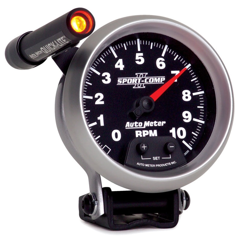 Autometer Sport-Comp II Quick Lite 3 3/4in 10K RPM Pedestal Tachometer 3690