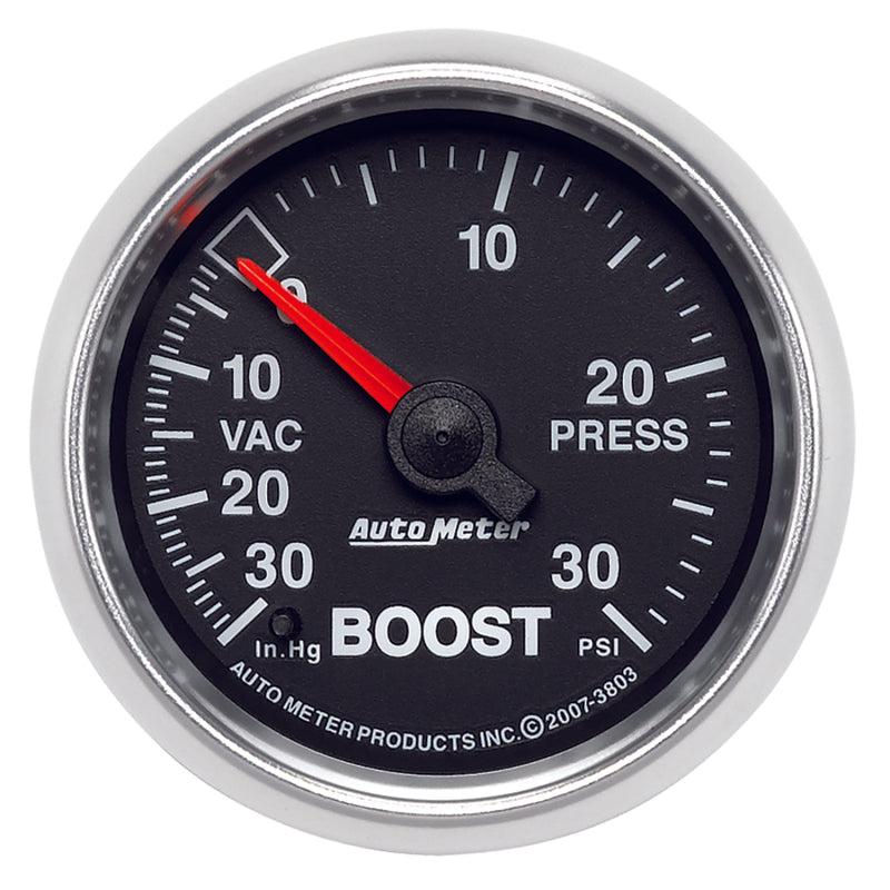 Autometer GS 52mm 30 In Hg.-Vac/30 PSI Mechanical Vacuum/Boost Gauge 3803