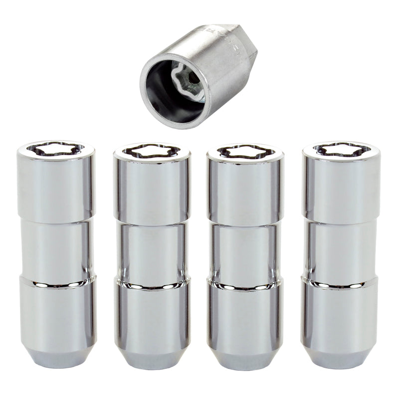 McGard Wheel Lock Nut Set - 4pk. (Cone Seat Duplex) 9/16-18 / 7/8 Hex / 2.5in. Length - Chrome - eliteracefab.com