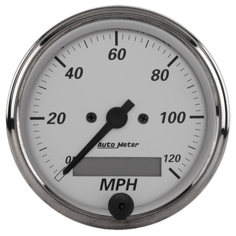 Autometer American Platinum 3-1/8in 0-120mph Electronic In-Dash Programmable Speedometer 1988