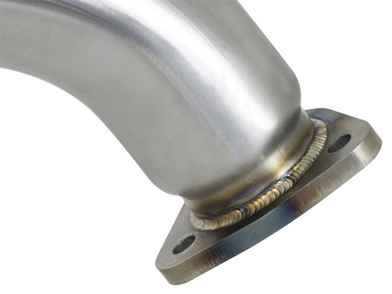 aFe Twisted Steel 3in Rear Down-Pipe/Mid Pipe 2017+ Honda Civic Type R I4 2.0L (t) - eliteracefab.com
