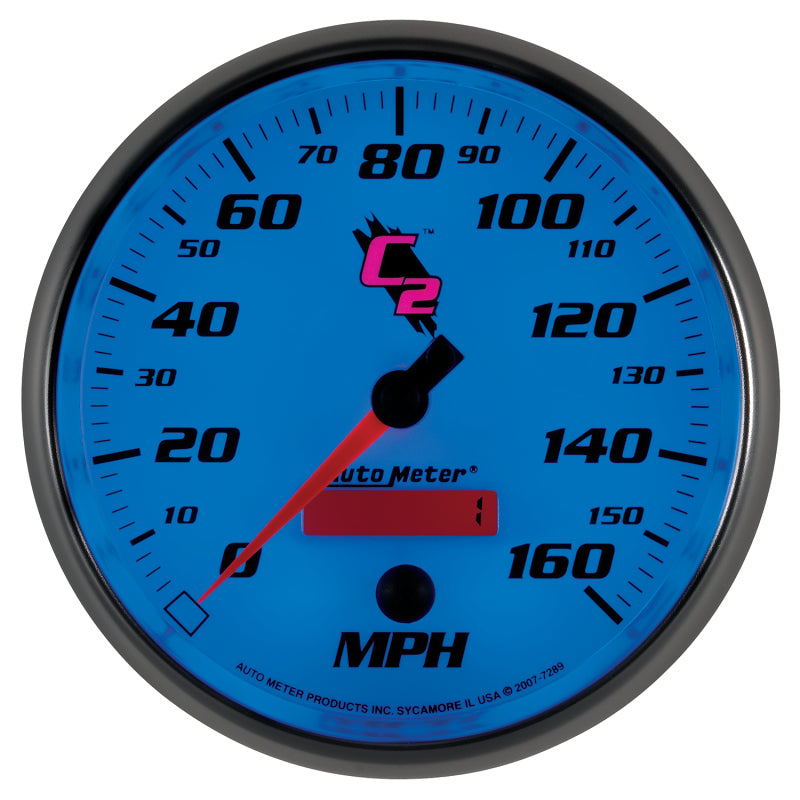 Autometer C2 5 inch 160MPH In-Dash Electronic Programmable Speedometer 7289